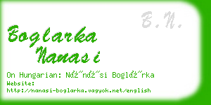 boglarka nanasi business card